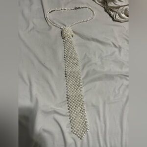 Anthropologie pearl tie necklace